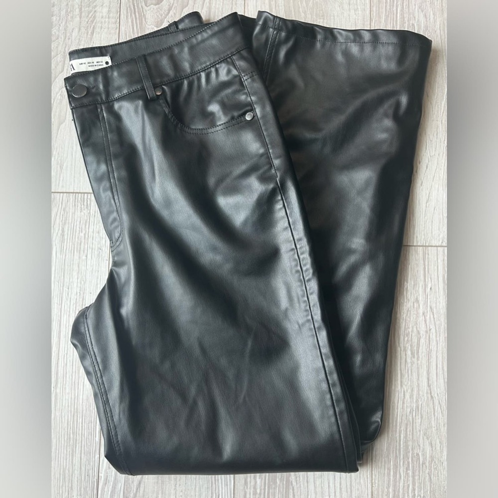 Zara Vegan Leather Pants Size 10